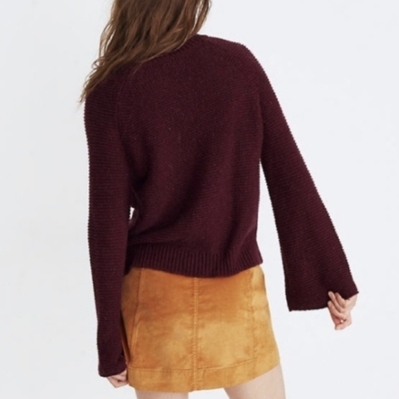 𝅺madewell wide flared sleeve knit pullover sweater alpaca blend xxs - Picture 2 of 11